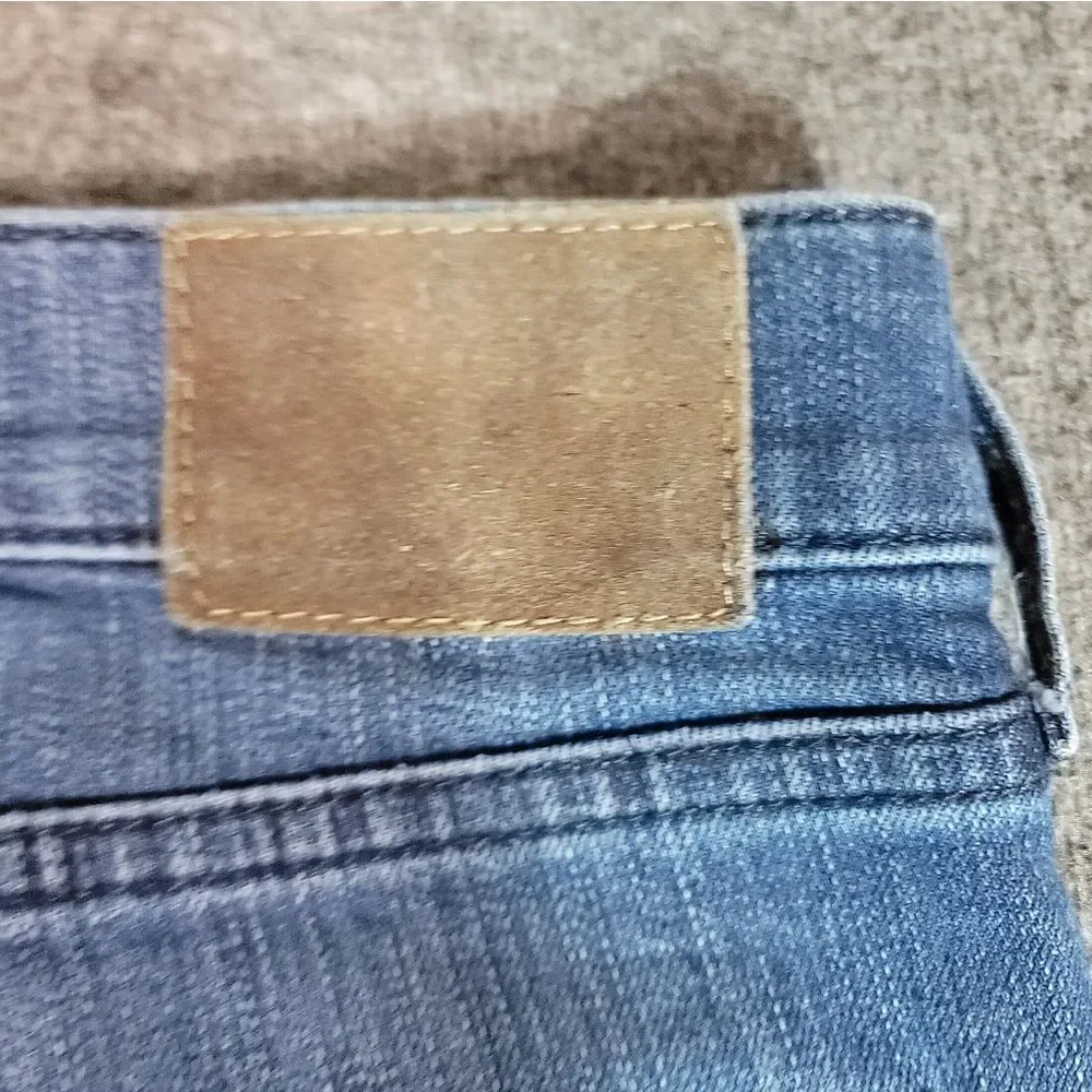 True Religion Rocco Relaxed Skinny Moto Jeans Men 30 Blue Stretch Biker Denim .